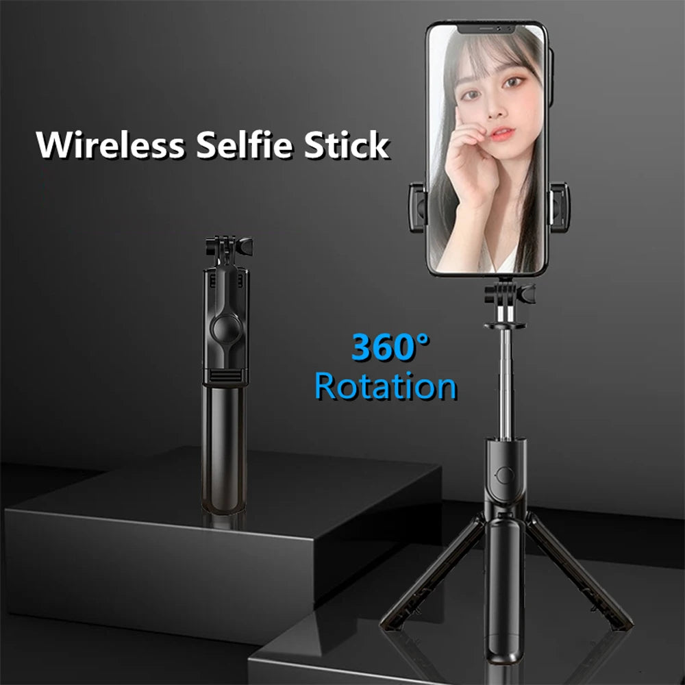 Bluetooth Selfie Stick Mobile Phone Holder Retractable Portable Multifunctional Mini Tripod With Wireless Remote Shutter