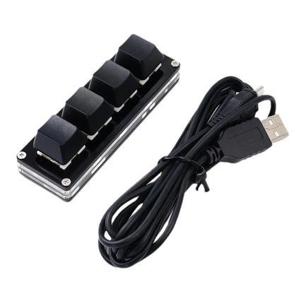 USB Programming Macro Custom Mechanical Keyboard RGB 24/16/12/9/8/4/3/2 Key Copy and Paste DIY Gaming Mini Keypad Macropad