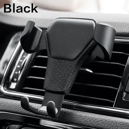 Car Phone Mount Gravity Phone Holder Air Vent Mount Anti Shake Stable Universal Car Holder One Hand Operation Automobile Cradle Compatible With Iphone Samsung Xiaomi Smartphone Auto Lock Ventilation Support Stand 360 Degree R