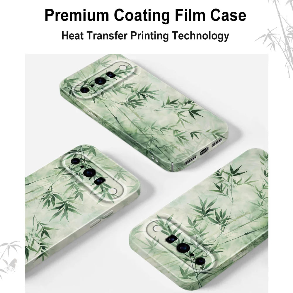 Green Bamboo Forest Phone Case For Google Pixel 10 9 9A 8 8A 7 7A Pro XL 5G Film Hard Cover