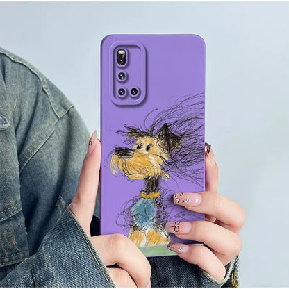 For Vivo V19 Phone Case vivoV19 Back Cover Soft Silicone Sweet Painted Cartoon Shell Capa Lovely Printed Protective Coque Cases