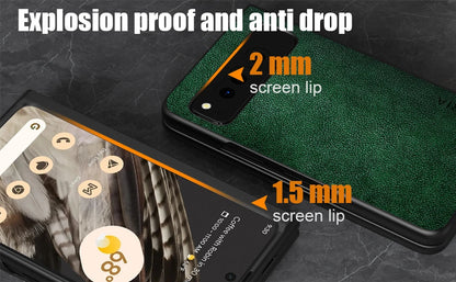 PU Leather Case for Google Pixel Fold 5G Simply Business Style Hard PC with PU 2in1 Material