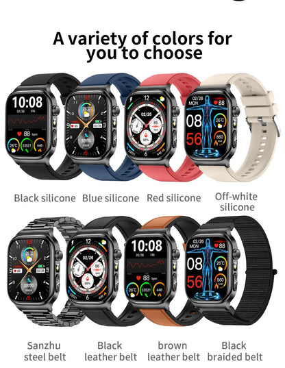 2026 New Accurate Diagnosis Smart Watch Body Fat ECG Blood oxygen BP Health Sport HD AMOLED Screen Call Smart Watches man woman