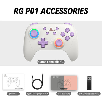 Anbernic RG G01 / RG P01 Retro Games Controller Hall Effect Triggers XBOX Gamepad for PC Android IOS Steam Linux Supports Bluetooth 5.3/Wired/2.4G Wireless