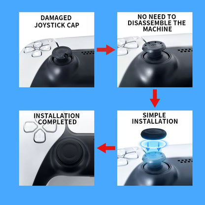 6Pcs Replacement Cap Soft Joystick Thumb Stick Game Console Thumb Grip Cap For PS4 PS5 Controllers Joysticks Silicone Thumbstick
