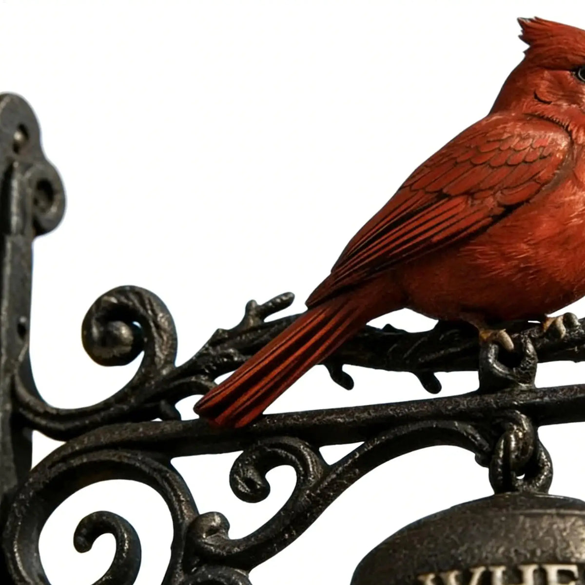 Outdoor Red Bird GardenDinner Bells Rural Retro Wall Mounted Cast Iron Dinner Clock Metal Doorbell Crafts Wall Hanging Bird Bell