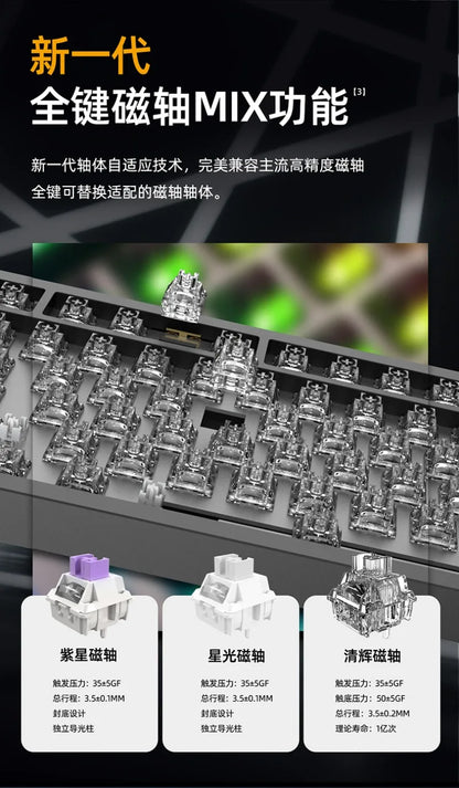 IROK MG75 PRO Mechanical Keyboard MG75 MAX Magnetic Switch 0.001RT Quick Release Gasket Structure 8K Low Latency Gaming Keyboard