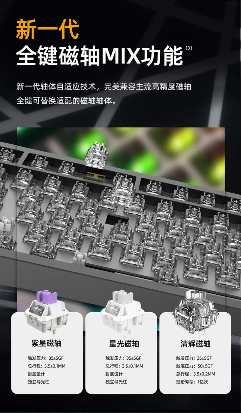 IROK MG75 PRO Mechanical Keyboard MG75 MAX Magnetic Switch 0.001RT Quick Release Gasket Structure 8K Low Latency Gaming Keyboard