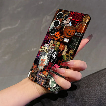 Horror Movie Halloween Phone Case for Samsung Galaxy S26 S25 Ultra S24 S23 Ultra Plus Shockproof Double layer tough Back Cover