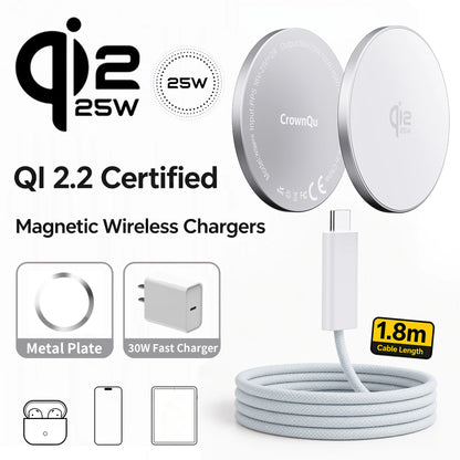 Qi2.2 Magnetic Charger 25W Magnetic Induction Fast Charging For Macsafe IPhone18 17 16 15 14 12ProMax‌ 5W Airpods Xiaomi Samsung