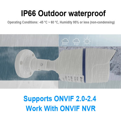 JIENUO 4K Poe Camera IP Outdoor Waterproof Security Surveillance Night Vision 4MP 5MP 8MP Onvif Audio CCTV Video HD Home Cam Net