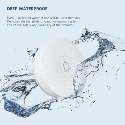 Outdoor Waterproof Circular Self Generating Wireless Doorbell Compatible With Ac 110v-240v Us/Eu Plug Ultra Long Distance Caller