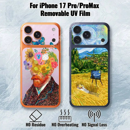 Vincent Van Gogh Style Art Removable UV Film for iPhone 17 Pro 17 ProMax HD Decal Skin
