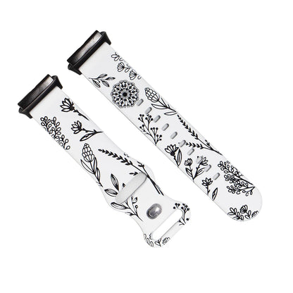 Flower Design Engraved Silicone Strap For Redmi Watch 3 /3 Lite /3 Active Two-tone Silicone Sport Strap For Redmi Watch3