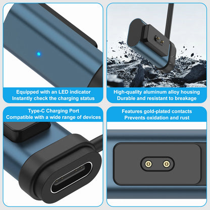 USB-C Charging Adapter Converter For Xiaomi Band 10 9 8 NFC/8 9 Pro/8 9 Active/Redmi Watch 6 5 Active 4/6 5 Lite/Redmi Band 2 3