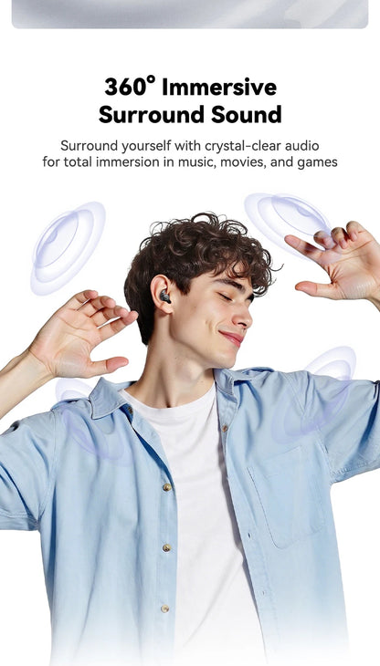 Sleeping Earphones HTC NE76 AI Translation Earbuds Wireless Bluetooth Noise Reduction HIFI Music Stereo Sound Headphones