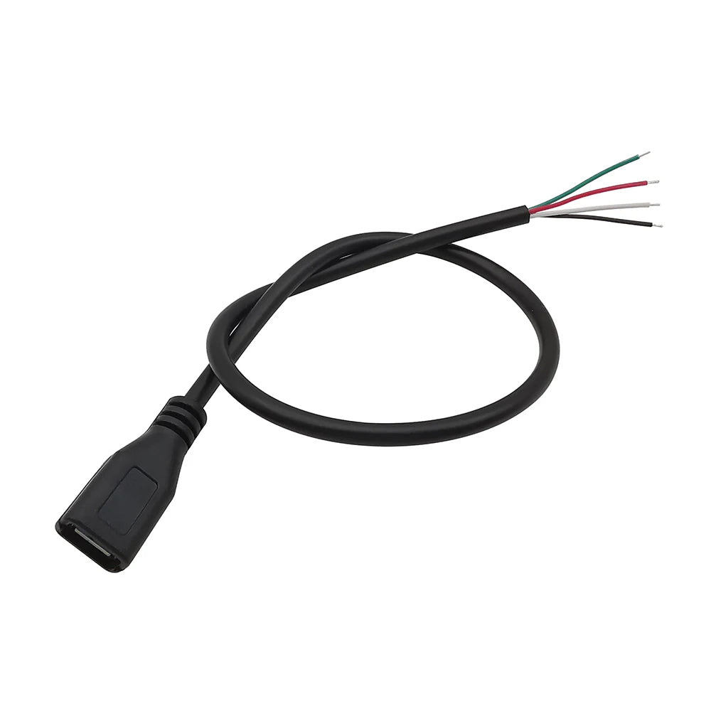 Micro USB Power Supply Cable 2 Pin 4 Pin Female Male Wire Jack Charger Charging Cord Extension Connector DIY Data Cable 0.3M 1M