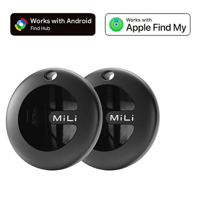 Dual System MiLi MiTag Smart Location Tag Bluetooth GPS Tracker Locator Keys Finder Works With Apple Find My & Google Find Hub