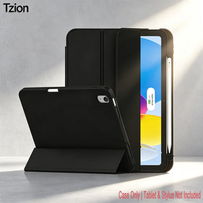 Case for iPad 10th Gen 2022 /(A16)11th Gen 2025,Auto Sleep/wake,Slim Tri-fold Stand TPU Back Protective Cover with Pencil Holder