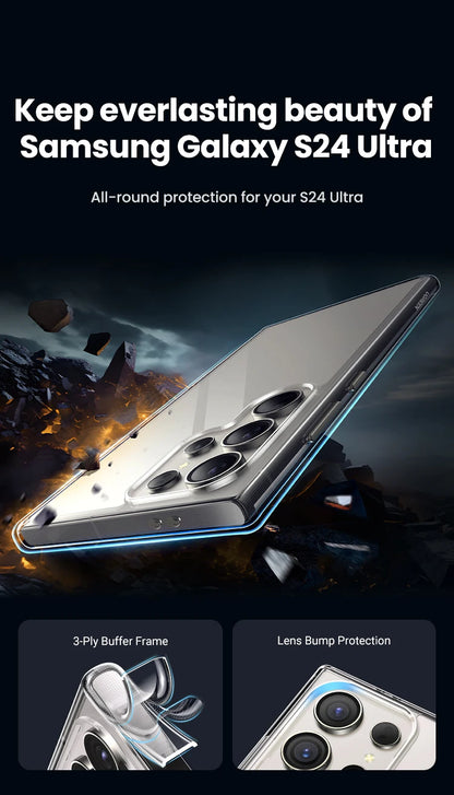 UGREEN Clear Case For Samsung Galaxy S25 Ultra Shockproof Transparent Case Cover Protective TPU for Samsung S24 Ultra Case