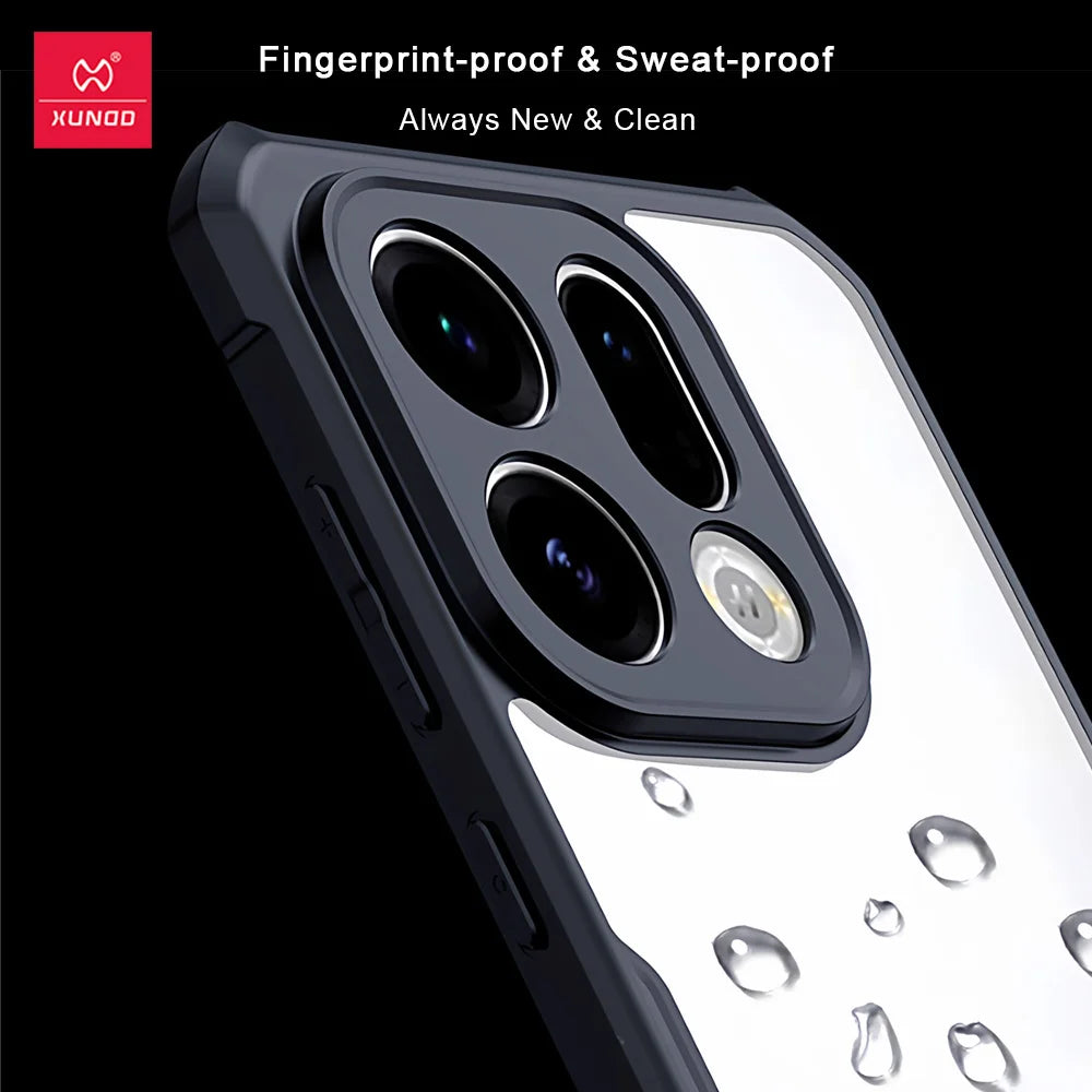 Xundd For Oppo Find X9 Ultra Case Airbags Shockproof PC&TPU Matte Transparent Bumper Anti-Drop Phone Cover  For Find X9 Ultra