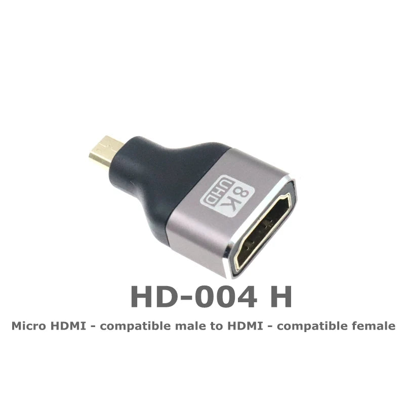 8K Micro Mini HDMI - compatible with 2.1 Connector Adapter 270 90 Degree Male to Female for HDTV PS4 PS5 Laptop 4K HDMI Extender