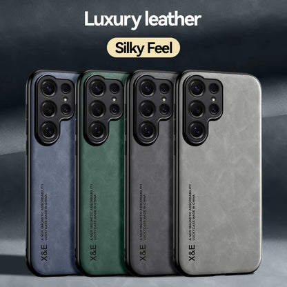 Magnetic Leather Protect Phone Case For Samsung Galaxy S26 S25 S24 S23 S22 Note 20 Ultra Plus S26FE S25FE S24FE Case Back Cover