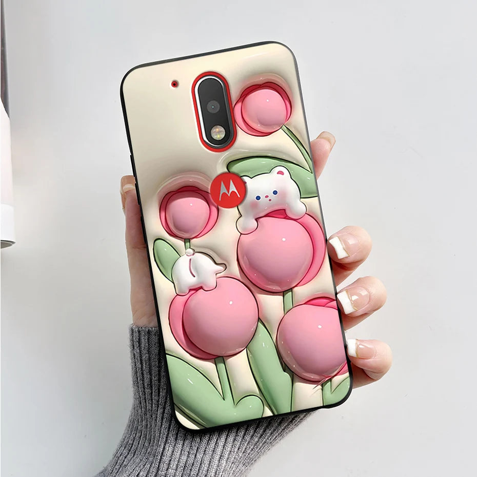 Case for Motorola Moto G4 / Moto G4 Plus / Moto G4 Play Back Cover Fashion Marble Silicone Soft TPU Protective Phone Cases Coque