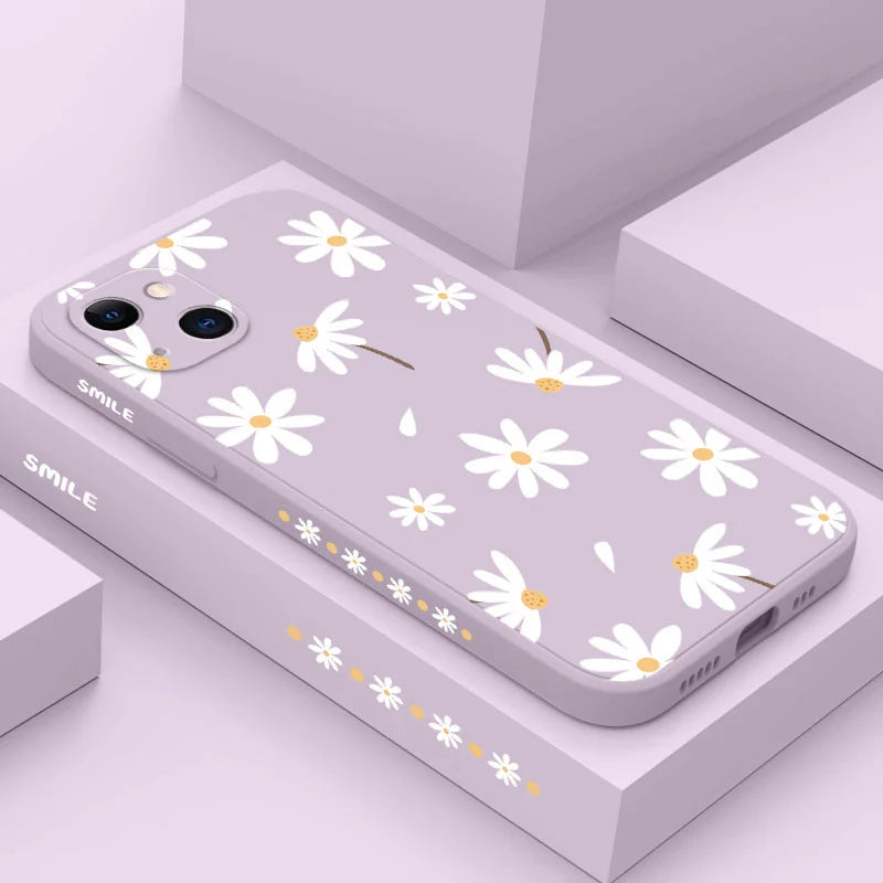 Plain Daisies Phone Case For iPhone 17 17 Air 16 16e 15 14 13 12 11 Pro Max Mini X XR XS MAX SE2020 8 7 Plus 6 6S Plus Cover