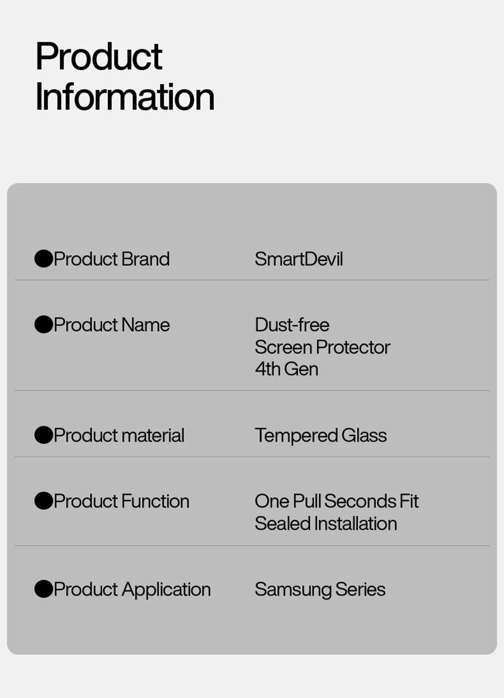 SmartDevil Dust-free Tempered Glass Film for Samsung S26 Ultra HD Clear Screen Protector for Samsung S25 S24 Anti-fingerprint