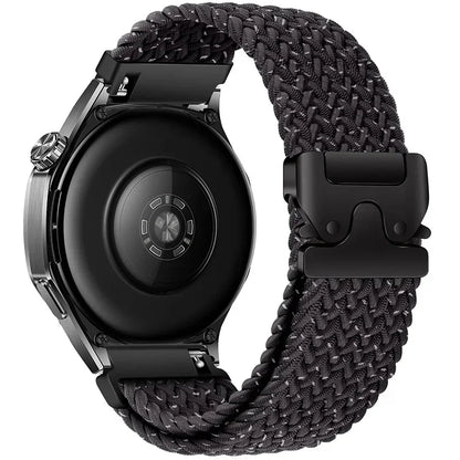 Nylon Braided Loop Strap For Huawei Watch 5 46mm GT5-4-3 Parachute Buckle Flexible Wristband For Samsung Watch 7/6/5/4 Bracelet