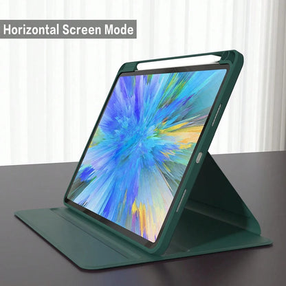 For iPad mini Air Pro 1 2 3 4 5 6 7 8 9 10 11 8.3 9.7 10.2 10.5 10.9 11 12.9 13 360 Degree Rotating Acrylic Case Auto Wake/Sleep