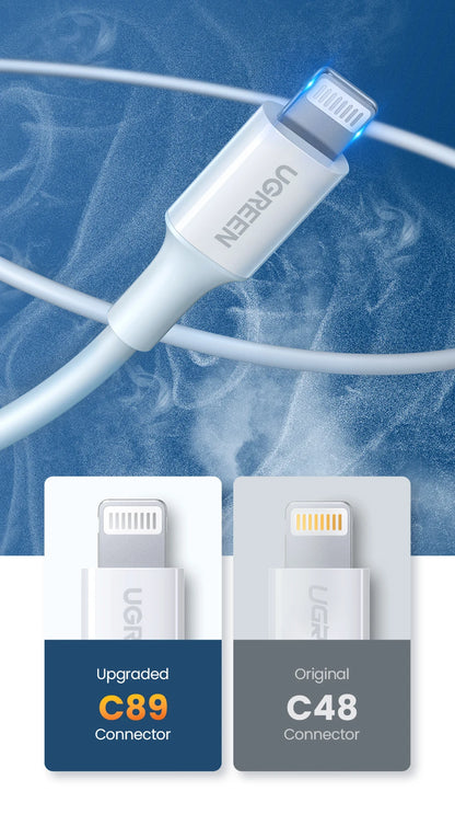 UGREEN MFi USB to Lightning Cable for iPhone 14 13 12 Pro Max 2.4A Fast Charging for iPhone for iPad Phone Data Cable