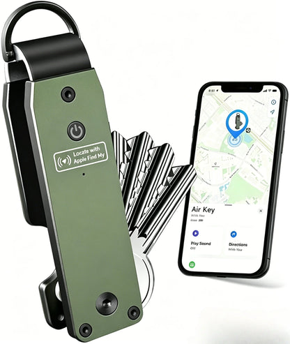 Air Keychain Car Key Chains with GPS Tracker Key Finder Built-in Airtag Chips Works with Apple Find My iOS Only Key Organizer