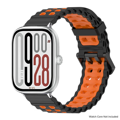 Soft Silicone Strap for Redmi Watch 6 5 4 Sports Two Tone Wristband for Xiaomi Mi Band 8 9 Pro Adjustable Rubber Wristband