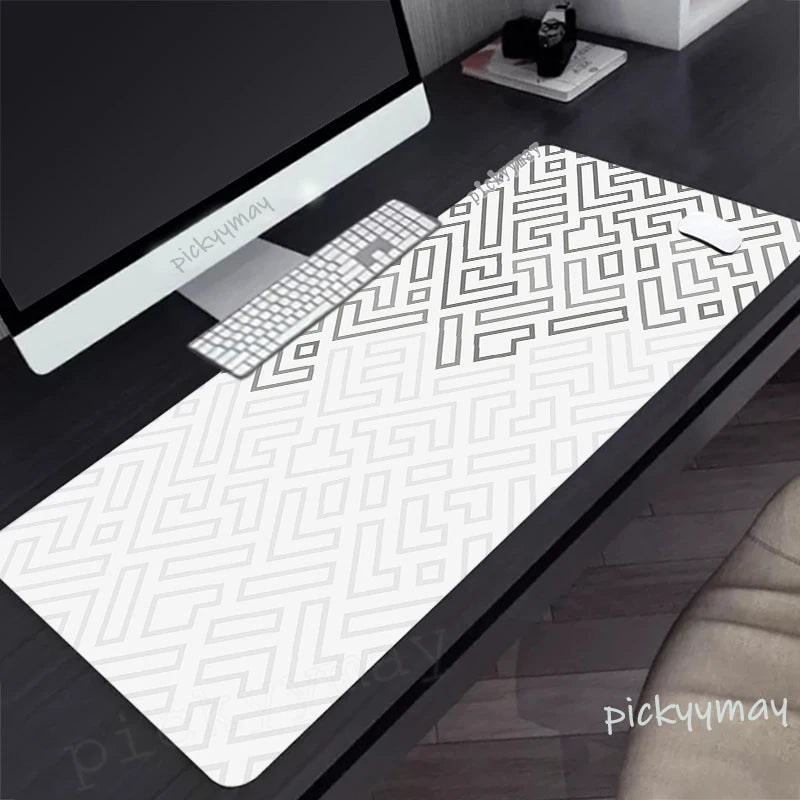 Black And White Large Mouse Pad 100x50cm Computer Mousepad Company Gaming Mausepad Keyboard Mat Office Desk Mats Abstract Art