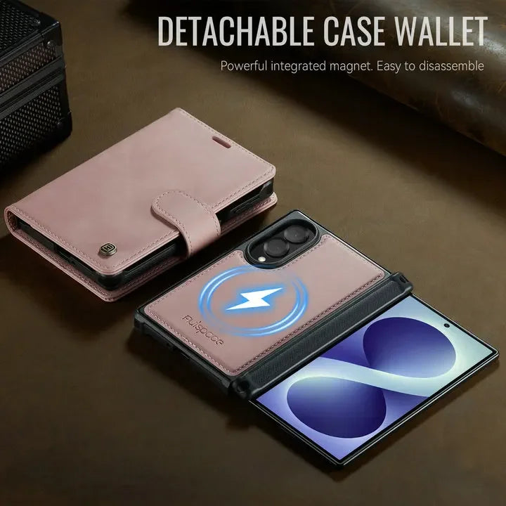 Galaxy Z Fold8 2 In1 Detachable Flip Cover Leather Wallet Case For Samsung Galaxy Z Fold 8 Magnet Card Slots Holder Wallet