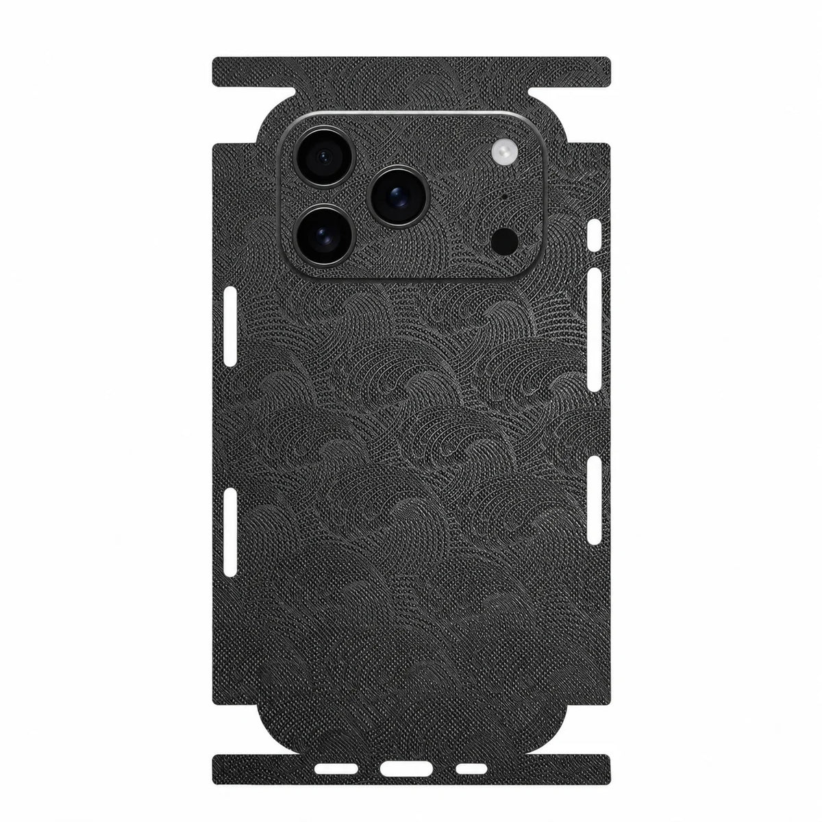 Faux Leather Rear Back Full Wrap Film for iPhone 18 17 16 15 14 13 Duo Pro Max Plus Anti-Scratch Protective Skin Sticker Cover