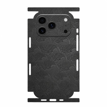 Faux Leather Rear Back Full Wrap Film for iPhone 18 17 16 15 14 13 Duo Pro Max Plus Anti-Scratch Protective Skin Sticker Cover