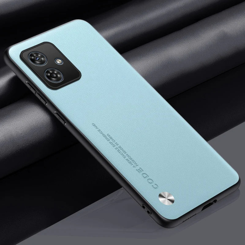 Luxury PU Leather Case For Motorola Moto G54 G64 Back Cover Matte Silicone Full Protection Phone Case For Motorola G64 G54 5G