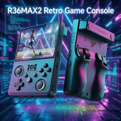 New Max2 Retro Handheld Game Console Linux System 4.5 Inch IPS Screen 64G/128G Portable Pocket Player Built-in 18000+ Games