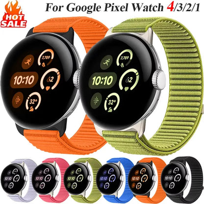 Nylon Loop Strap For Google Pixel Watch 5/4 41mm/45mm Sport Comfortable Wave Bracelet Wristband For Google Pixel Watch 3/2 Belt