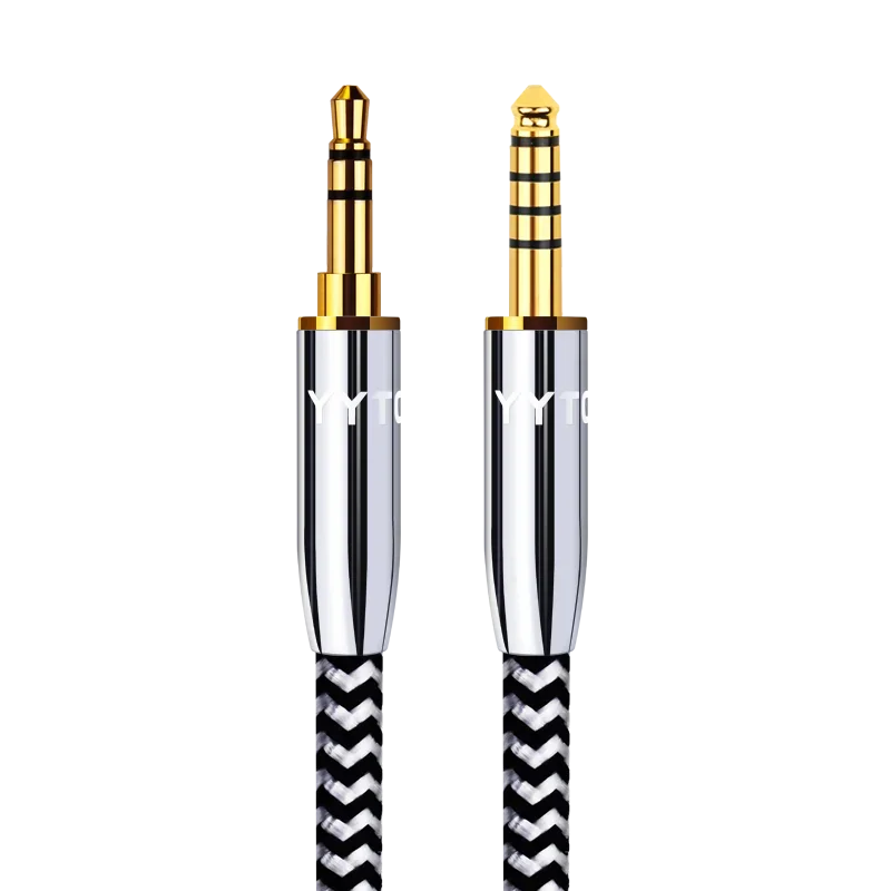 YYTCG 4.4mm Balanced to 3.5mm AUX Audio Cable OFC Male to Male HIFI Interconnect Cord For Audio Player DAC Amplifier Headphone