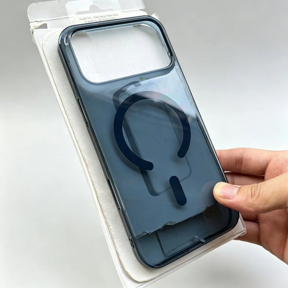 Simple Ultra-slim Transparent Magnetic Phone Case For IPhone 18 17 16 15 14 13 Pro Max for Magsafe Shockproof Protect Back Cover