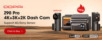 DDPAI Z50 Pro Dash Cam 4K Car DVR 3"IPS Screen 5GHz WiFi GPS ADAS 24H Parking Monitor Front and Rear Dashcam Car Camera