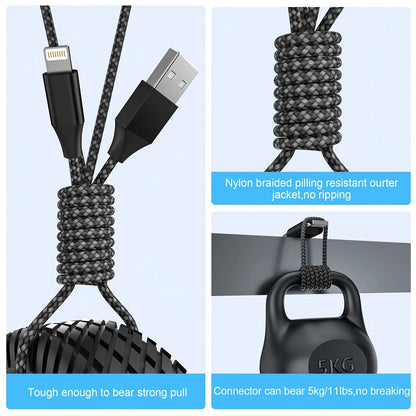 LAIHONEN MFi Certified 1PC/3PCS 10FT USB‑A to Lightning Cable Fast Charging Data Cord for iPhone 14 13 12 X XR