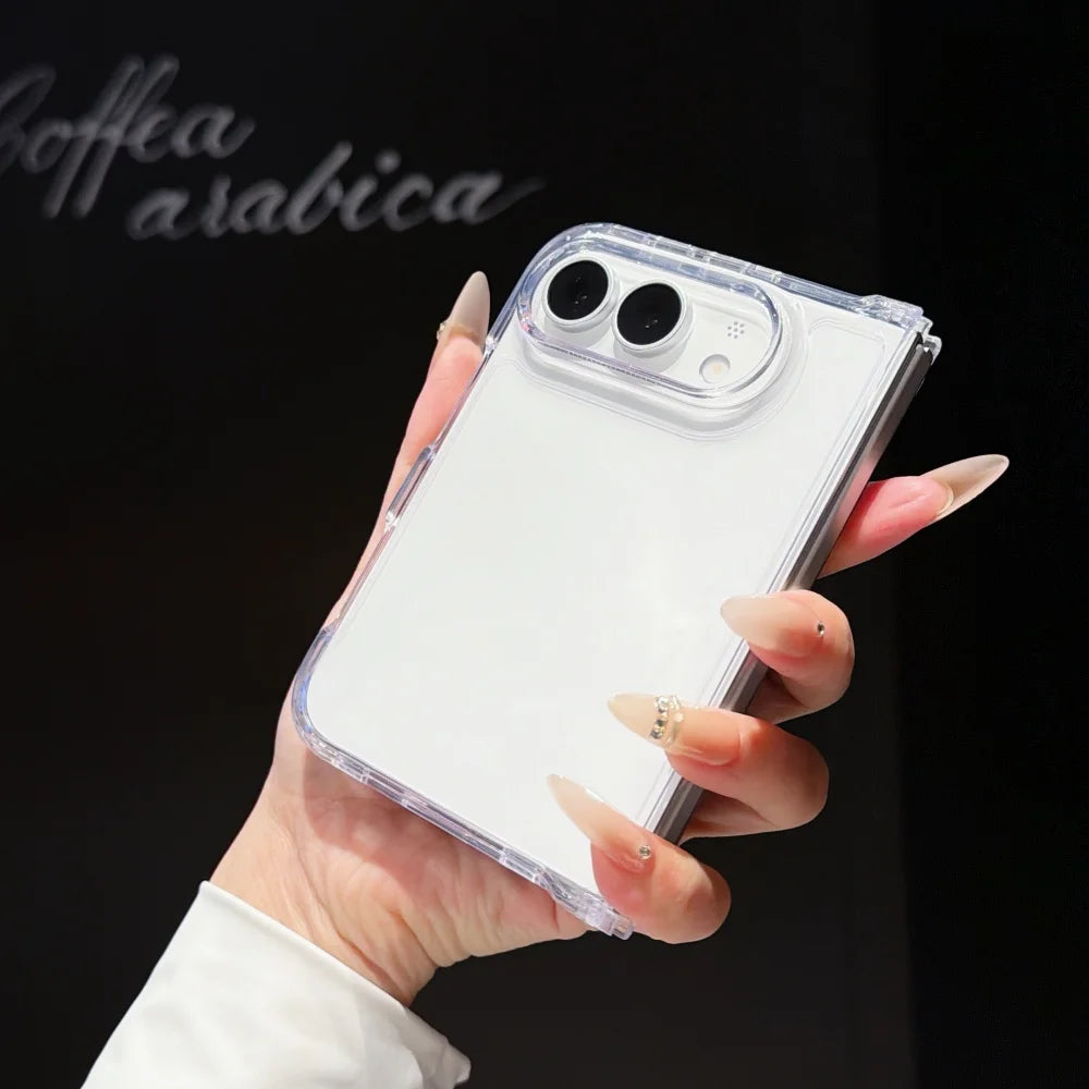 New Luxury Slim Clear Silicone Phone Case for iPhone Duo Ultra iPhone Fold 18 Transparent Wide Full Protection Shockproof Cover