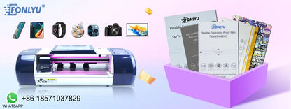 FONLYU 50PCS Bling Glitter Back Skins For iPhone Universal Decorative Rear Stickers For Screen Protector Film Cutting Machine