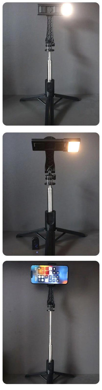 Phone Holder Bluetooth Selfie Stick Tripod Handheld Smart Shooting Gadget Floor Stand Stable Support Bracket for Live Broadcast