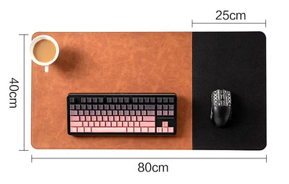 3in1 Large Mouse Pad Double Sided Leather Cork Waterproof Gaming Office Desk Mat Non Slip Computer Desk Pad Accessories Mousepad